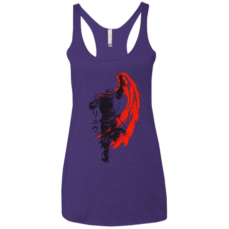 T-Shirts Purple / X-Small Traditional Fighter Women's Triblend Racerback Tank