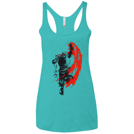 T-Shirts Tahiti Blue / X-Small Traditional Fighter Women's Triblend Racerback Tank