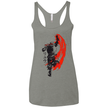 T-Shirts Venetian Grey / X-Small Traditional Fighter Women's Triblend Racerback Tank