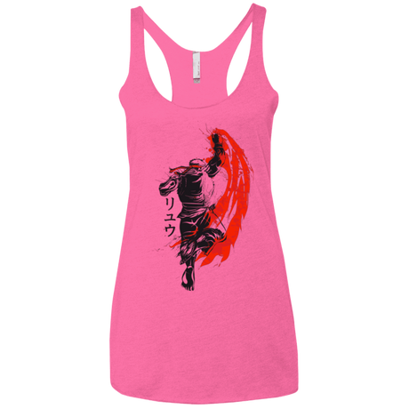 T-Shirts Vintage Pink / X-Small Traditional Fighter Women's Triblend Racerback Tank