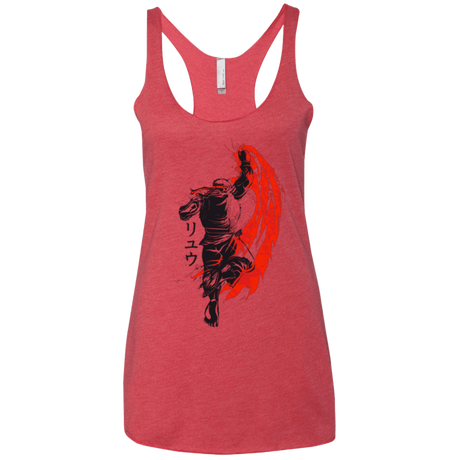 T-Shirts Vintage Red / X-Small Traditional Fighter Women's Triblend Racerback Tank