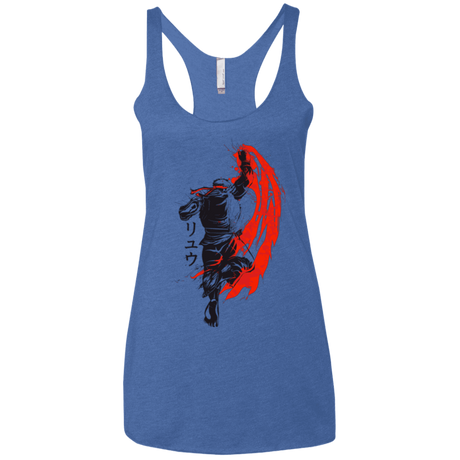T-Shirts Vintage Royal / X-Small Traditional Fighter Women's Triblend Racerback Tank