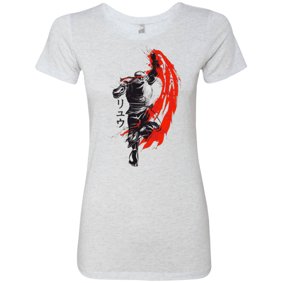 T-Shirts Heather White / Small Traditional Fighter Women's Triblend T-Shirt