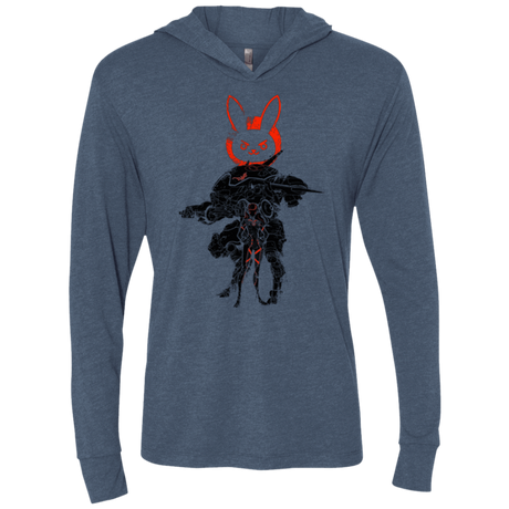 T-Shirts Indigo / X-Small TRADITIONAL MEKA Triblend Long Sleeve Hoodie Tee