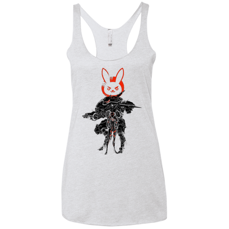 T-Shirts Heather White / X-Small TRADITIONAL MEKA Women's Triblend Racerback Tank