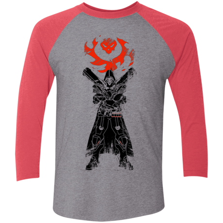 T-Shirts Premium Heather/ Vintage Red / X-Small TRADITIONAL REAPER Men's Triblend 3/4 Sleeve