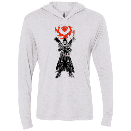 T-Shirts Heather White / X-Small TRADITIONAL REAPER Triblend Long Sleeve Hoodie Tee