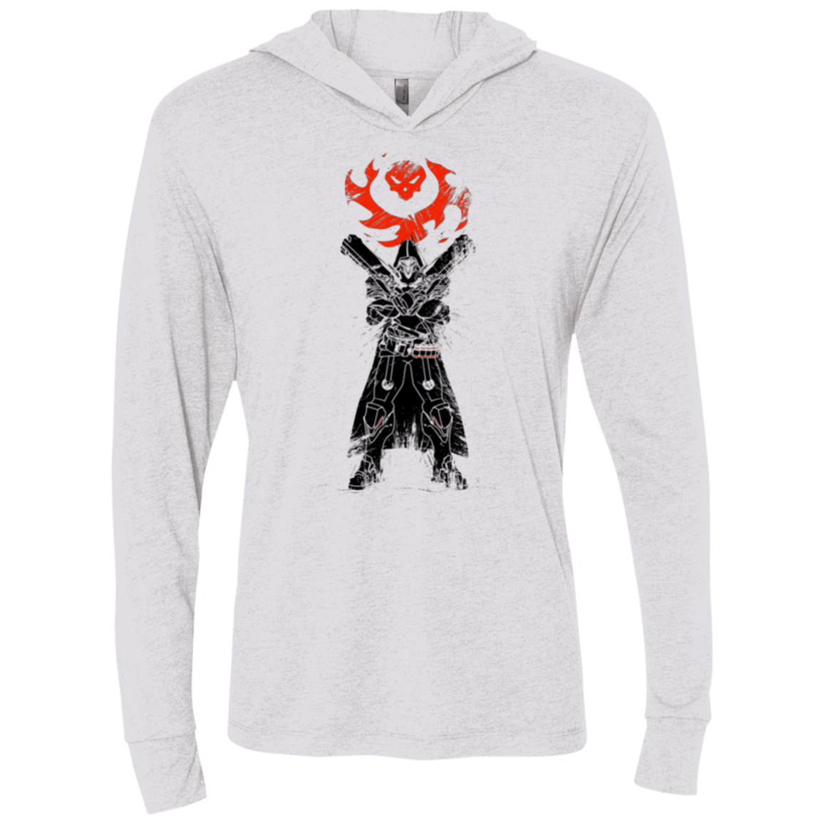 T-Shirts Heather White / X-Small TRADITIONAL REAPER Triblend Long Sleeve Hoodie Tee