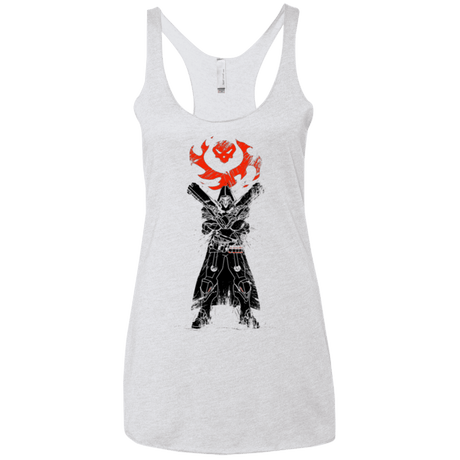 T-Shirts Heather White / X-Small TRADITIONAL REAPER Women's Triblend Racerback Tank