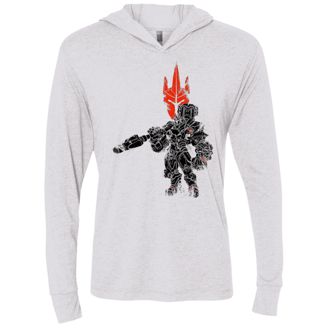 T-Shirts Heather White / X-Small TRADITIONAL REINHARDT Triblend Long Sleeve Hoodie Tee