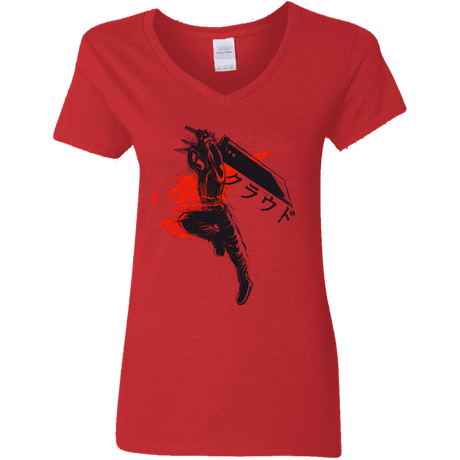 T-Shirts Red / S Traditional Soldier Women's V-Neck T-Shirt