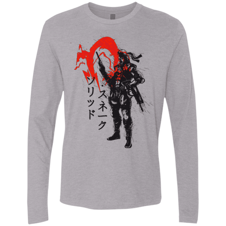 T-Shirts Heather Grey / Small Traditional Solid Men's Premium Long Sleeve