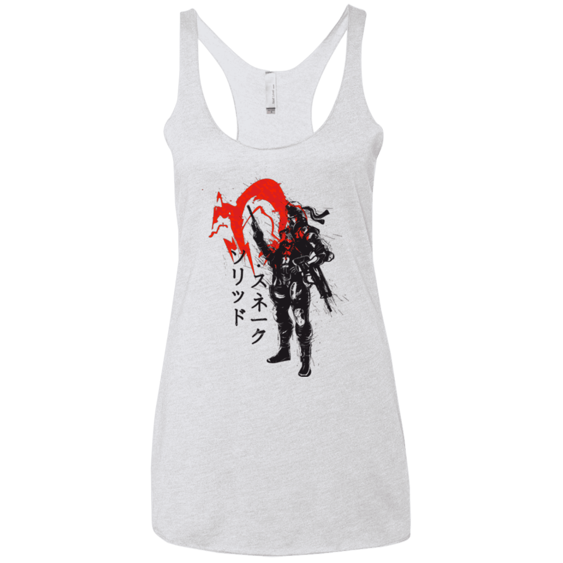 T-Shirts Heather White / X-Small Traditional Solid Women's Triblend Racerback Tank