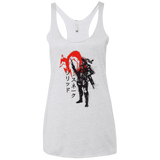 T-Shirts Heather White / X-Small Traditional Solid Women's Triblend Racerback Tank