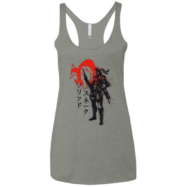 T-Shirts Venetian Grey / X-Small Traditional Solid Women's Triblend Racerback Tank