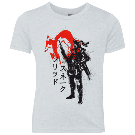 T-Shirts Heather White / YXS Traditional Solid Youth Triblend T-Shirt