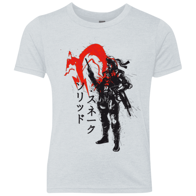 T-Shirts Heather White / YXS Traditional Solid Youth Triblend T-Shirt