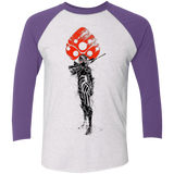 T-Shirts Heather White/Purple Rush / X-Small TRADITIONAL WIDOW MAKER Men's Triblend 3/4 Sleeve