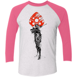 T-Shirts Heather White/Vintage Pink / X-Small TRADITIONAL WIDOW MAKER Men's Triblend 3/4 Sleeve