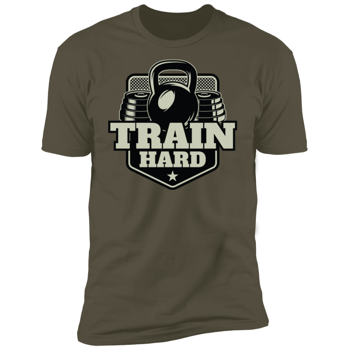 T-Shirts Military Green / S Train Hard Men's Premium T-Shirt