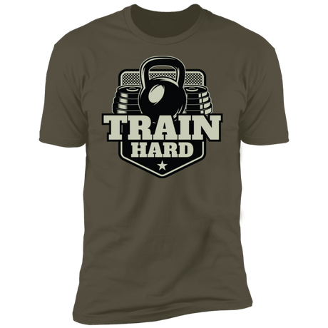 T-Shirts Military Green / S Train Hard Men's Premium T-Shirt