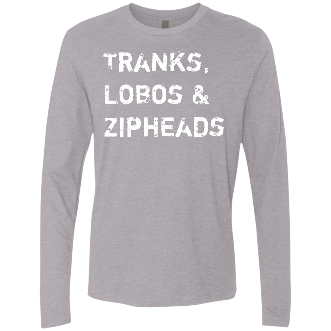 T-Shirts Heather Grey / Small Tranks Lobos Zipheads Men's Premium Long Sleeve