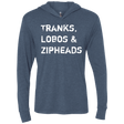 T-Shirts Indigo / X-Small Tranks Lobos Zipheads Triblend Long Sleeve Hoodie Tee
