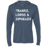 T-Shirts Indigo / X-Small Tranks Lobos Zipheads Triblend Long Sleeve Hoodie Tee