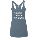 T-Shirts Indigo / X-Small Tranks Lobos Zipheads Women's Triblend Racerback Tank