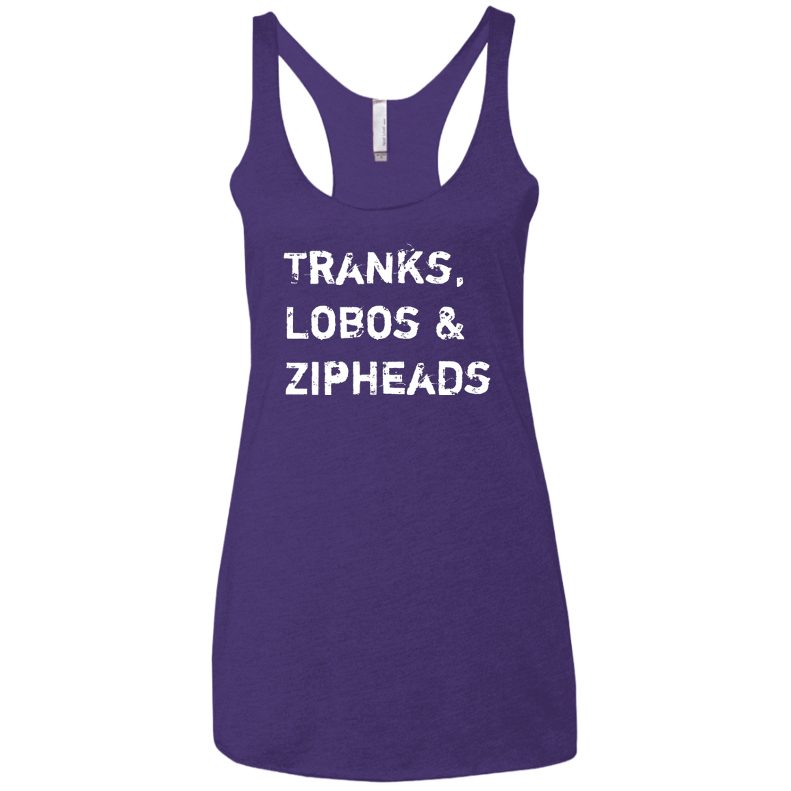 T-Shirts Purple / X-Small Tranks Lobos Zipheads Women's Triblend Racerback Tank