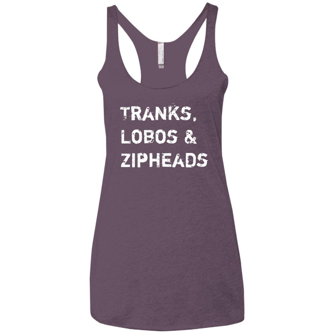 T-Shirts Vintage Purple / X-Small Tranks Lobos Zipheads Women's Triblend Racerback Tank