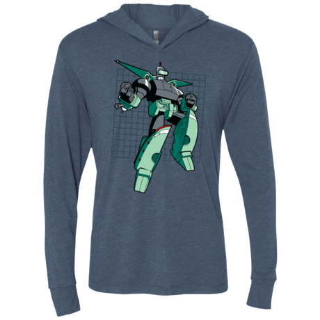 T-Shirts Indigo / X-Small Transbender Triblend Long Sleeve Hoodie Tee