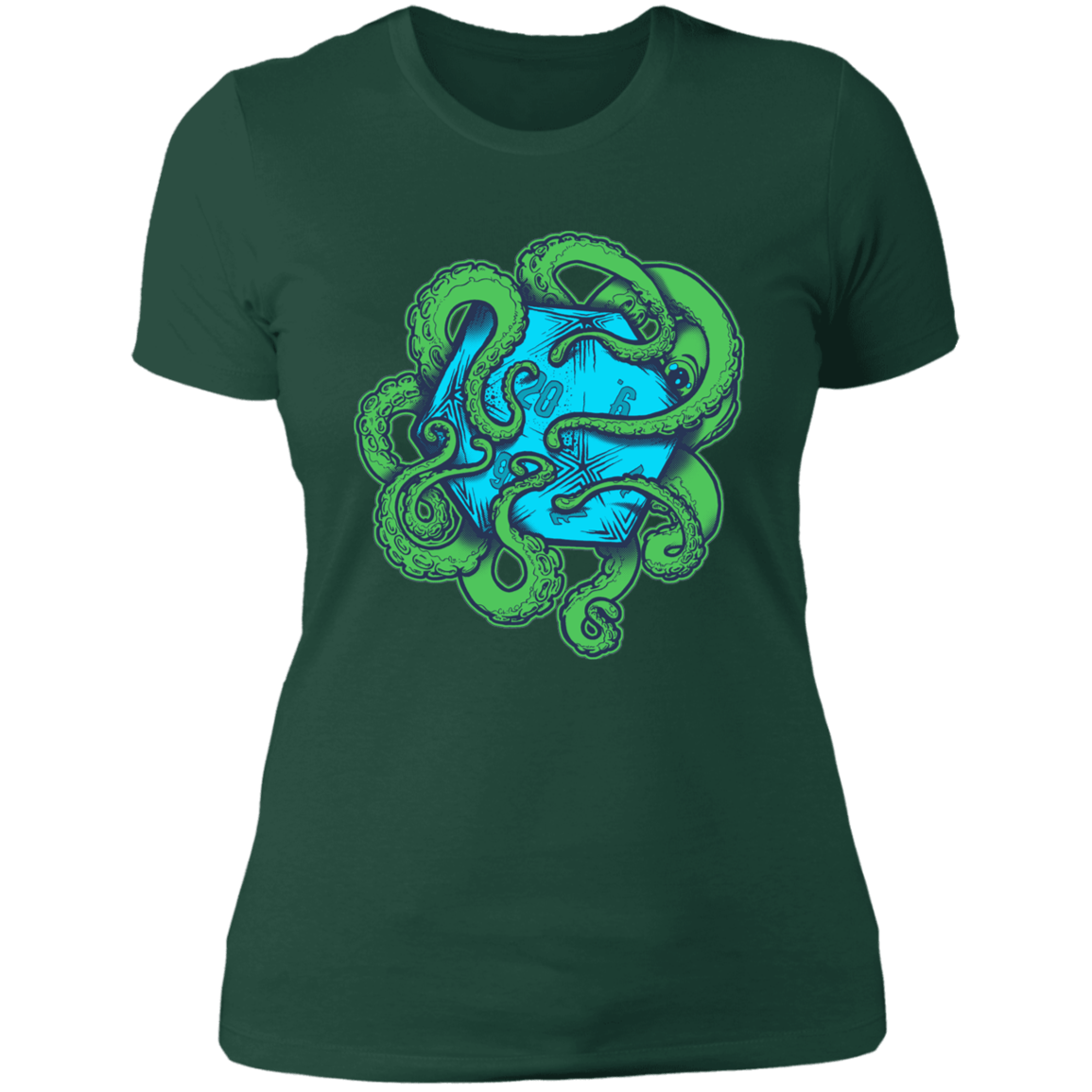 T-Shirts Forest Green / S Transparent Octopus D20 Women's Premium T-Shirt