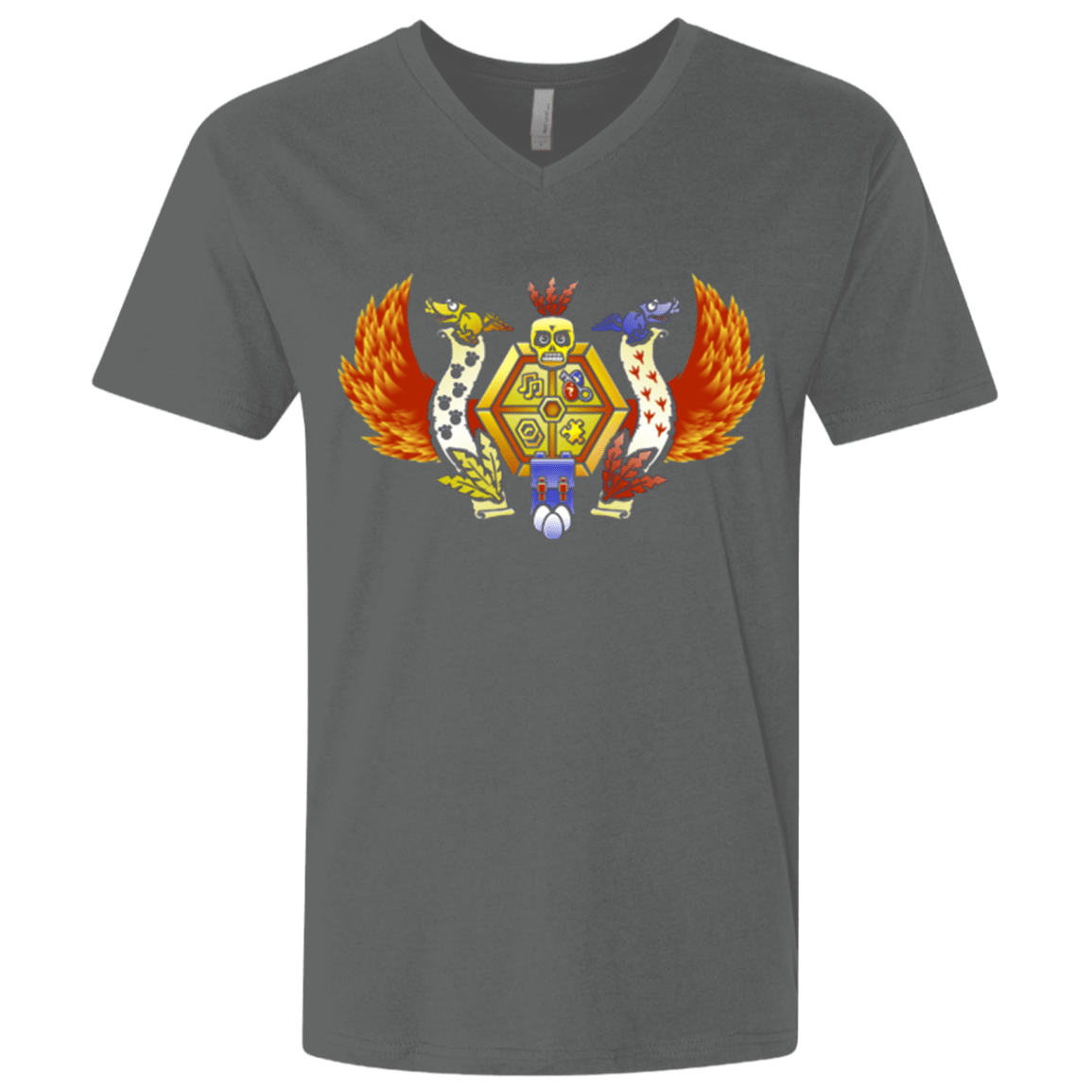 T-Shirts Heavy Metal / X-Small Treasure Hunters Crest Men's Premium V-Neck