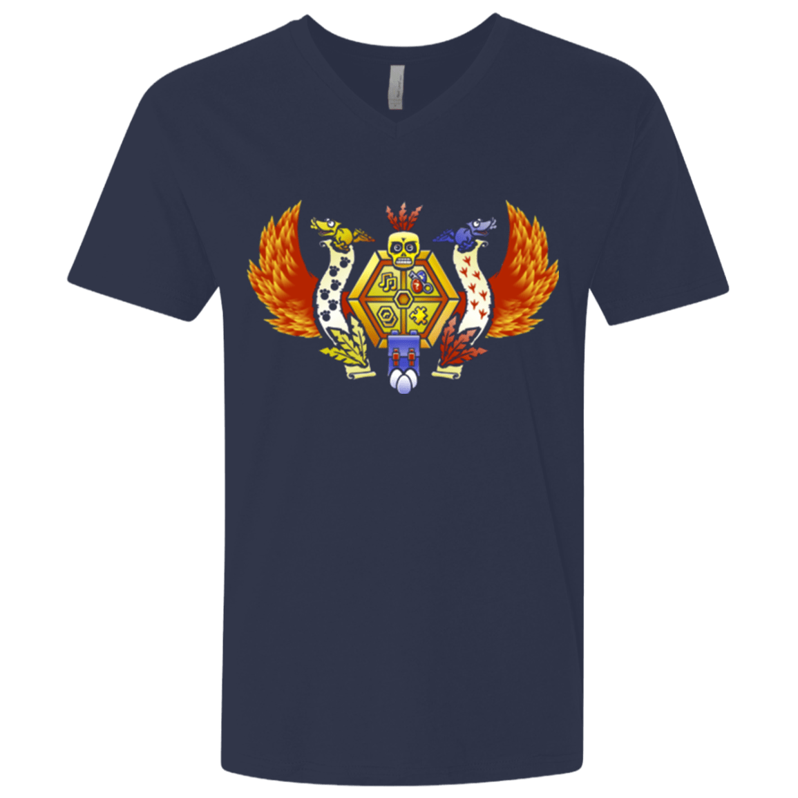 T-Shirts Midnight Navy / X-Small Treasure Hunters Crest Men's Premium V-Neck