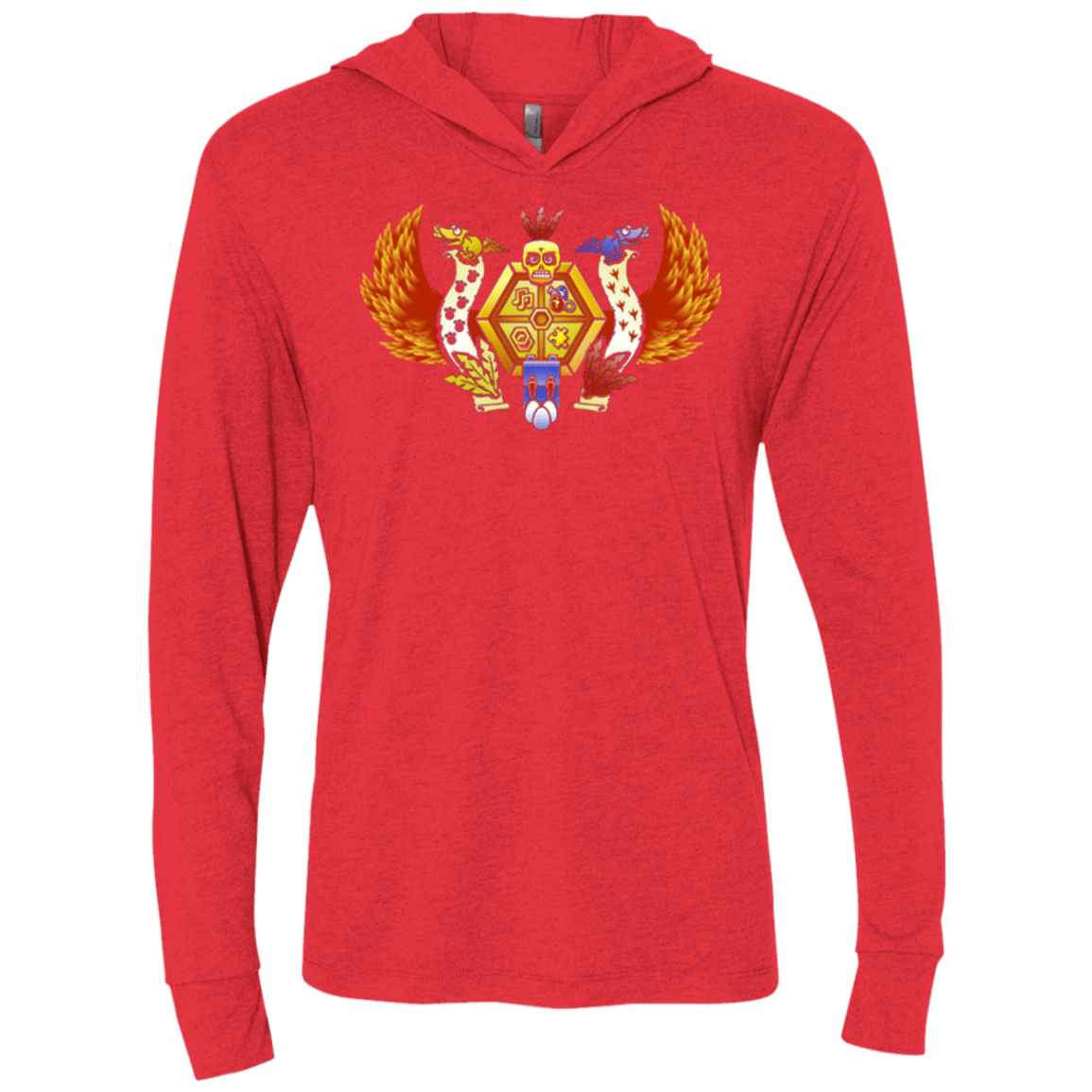 T-Shirts Vintage Red / X-Small Treasure Hunters Crest Triblend Long Sleeve Hoodie Tee