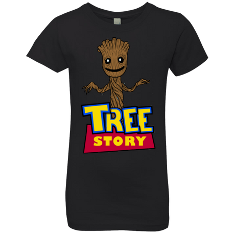 T-Shirts Black / YXS TREE STORY Girls Premium T-Shirt