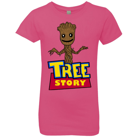 T-Shirts Hot Pink / YXS TREE STORY Girls Premium T-Shirt