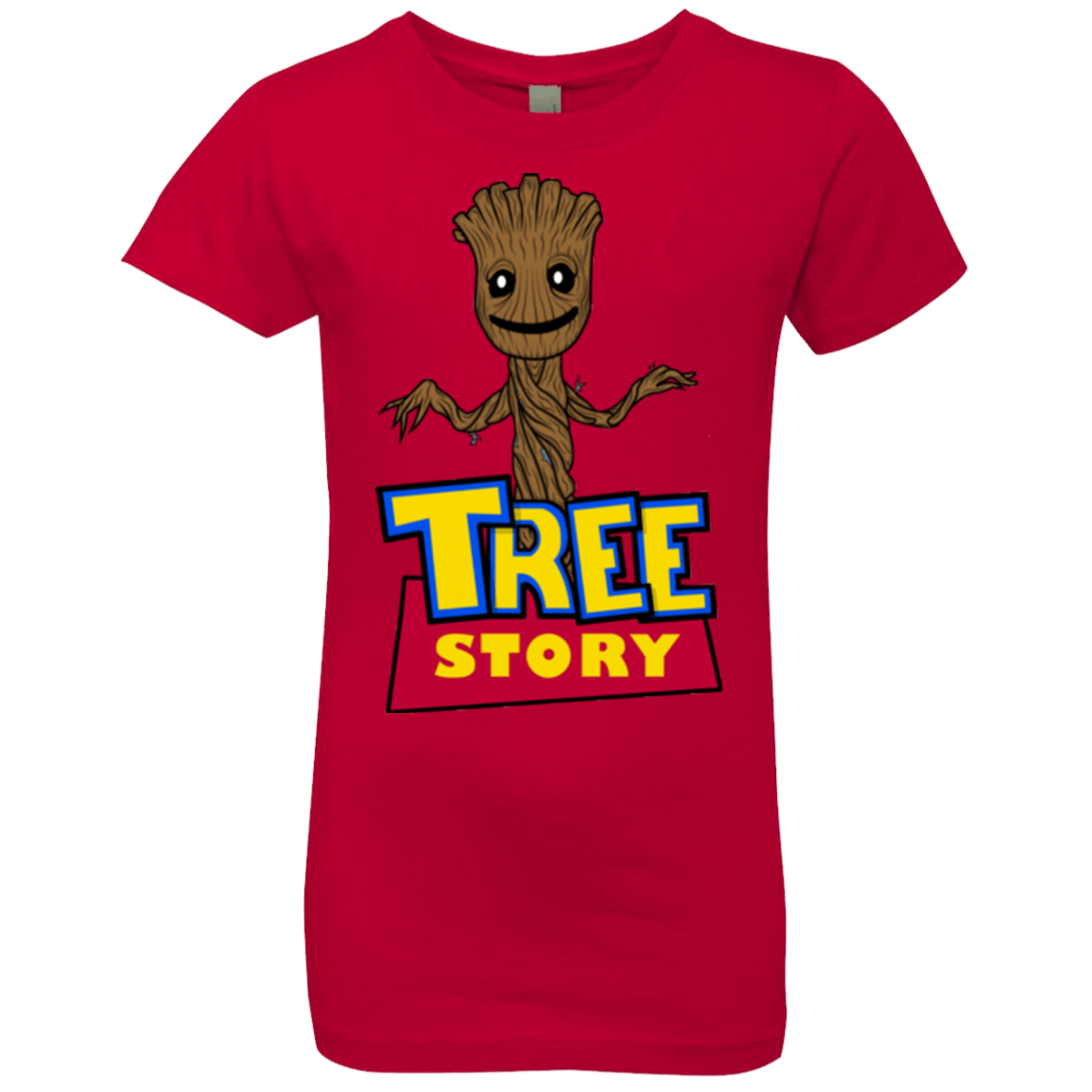 T-Shirts Red / YXS TREE STORY Girls Premium T-Shirt