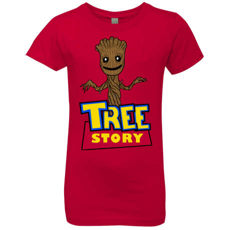 T-Shirts Red / YXS TREE STORY Girls Premium T-Shirt