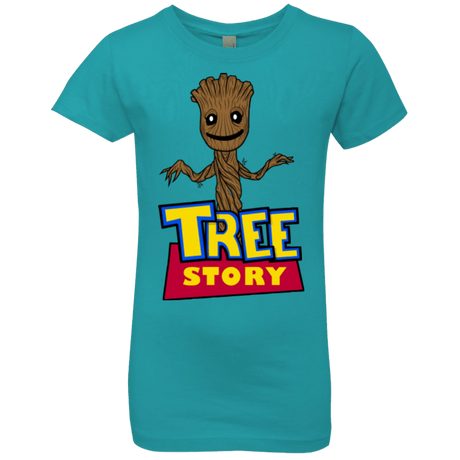 T-Shirts Tahiti Blue / YXS TREE STORY Girls Premium T-Shirt
