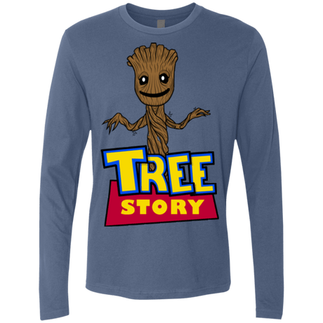T-Shirts Indigo / Small TREE STORY Men's Premium Long Sleeve