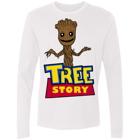 T-Shirts White / Small TREE STORY Men's Premium Long Sleeve