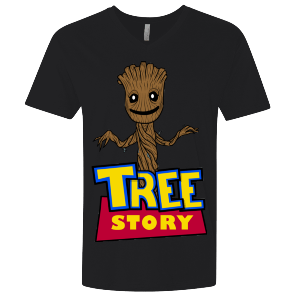 T-Shirts Black / X-Small TREE STORY Men's Premium V-Neck