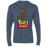 T-Shirts Indigo / X-Small TREE STORY Triblend Long Sleeve Hoodie Tee