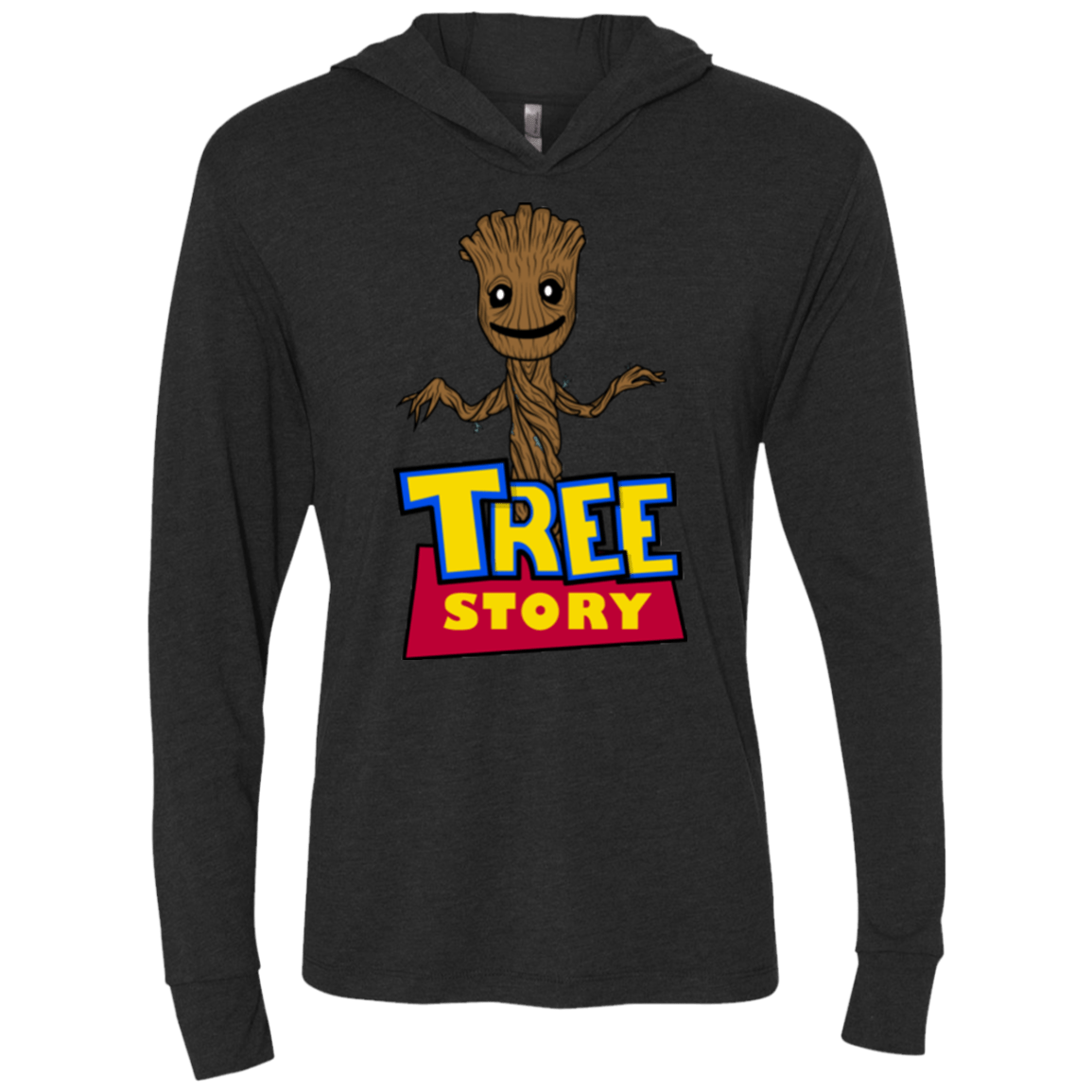 T-Shirts Vintage Black / X-Small TREE STORY Triblend Long Sleeve Hoodie Tee