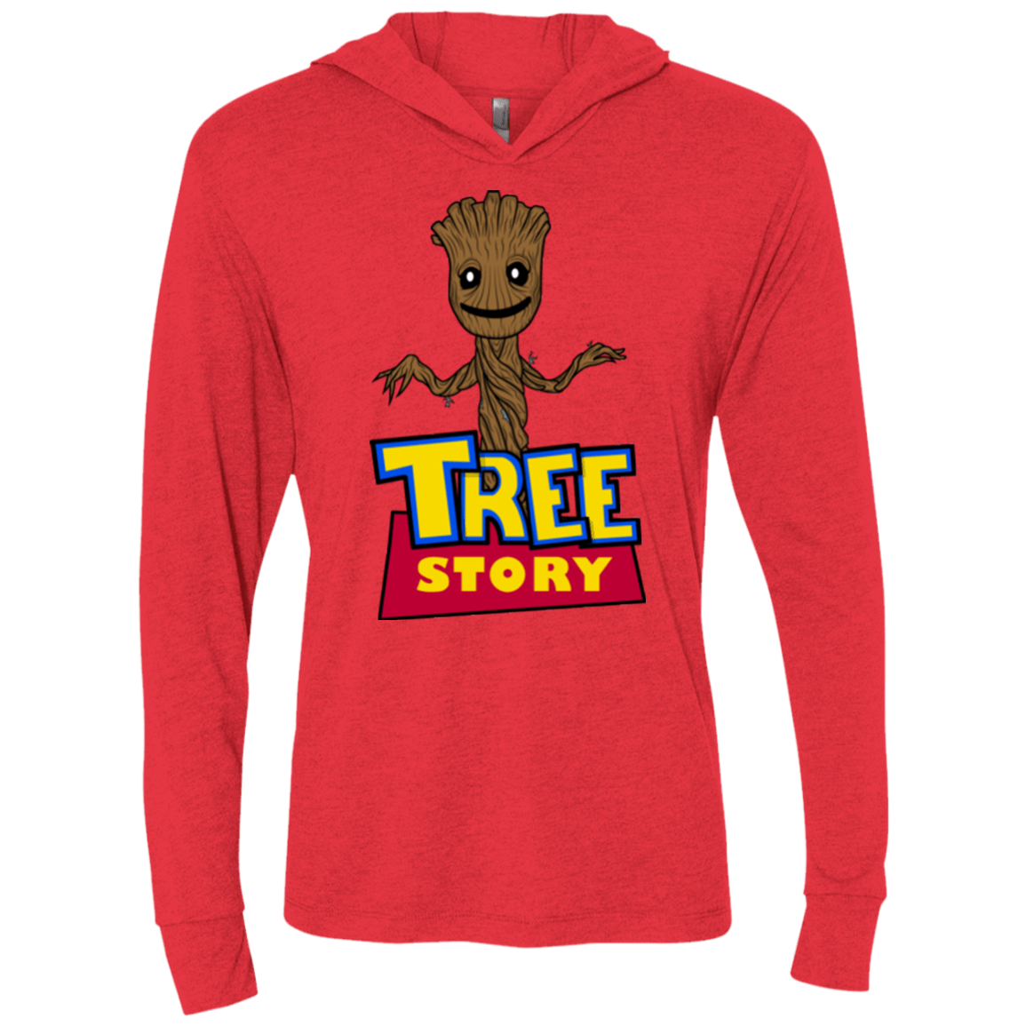 T-Shirts Vintage Red / X-Small TREE STORY Triblend Long Sleeve Hoodie Tee