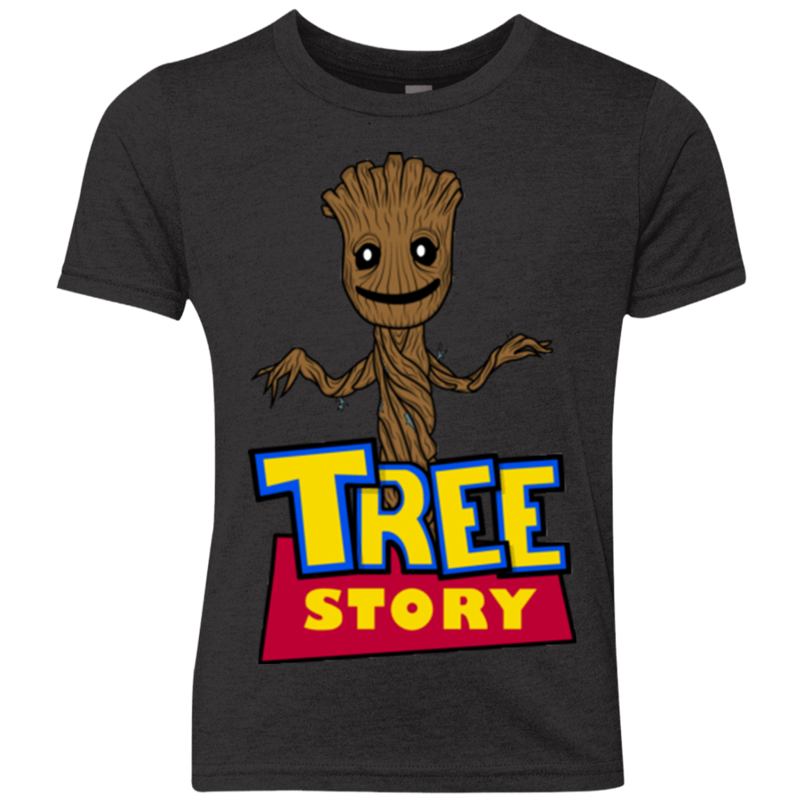 T-Shirts Vintage Black / YXS TREE STORY Youth Triblend T-Shirt