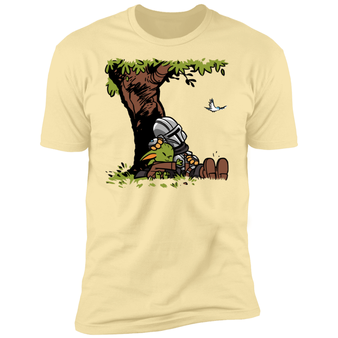 T-Shirts Banana Cream / S Tree Yoda Calvin Men's Premium T-Shirt