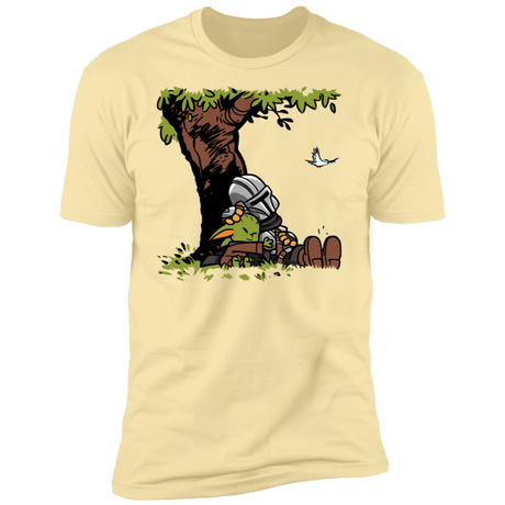 T-Shirts Banana Cream / S Tree Yoda Calvin Men's Premium T-Shirt